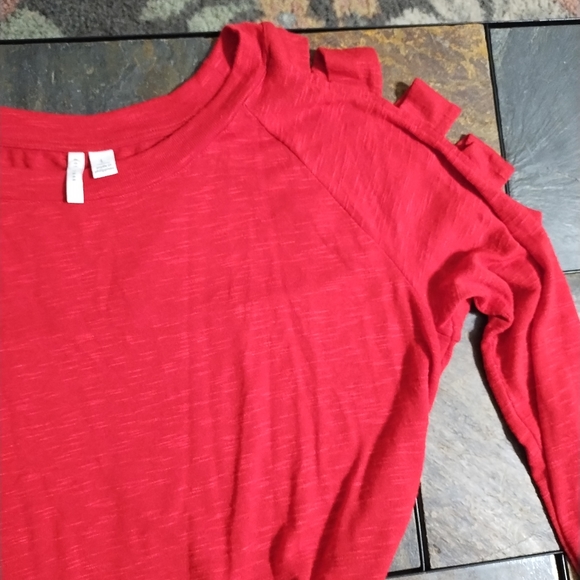 Cato long slit sleeve red top - Picture 6 of 8